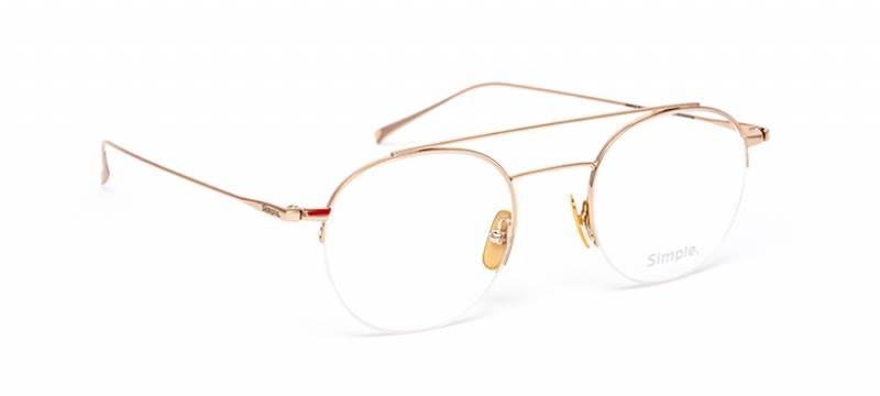 Lunette femme or rose